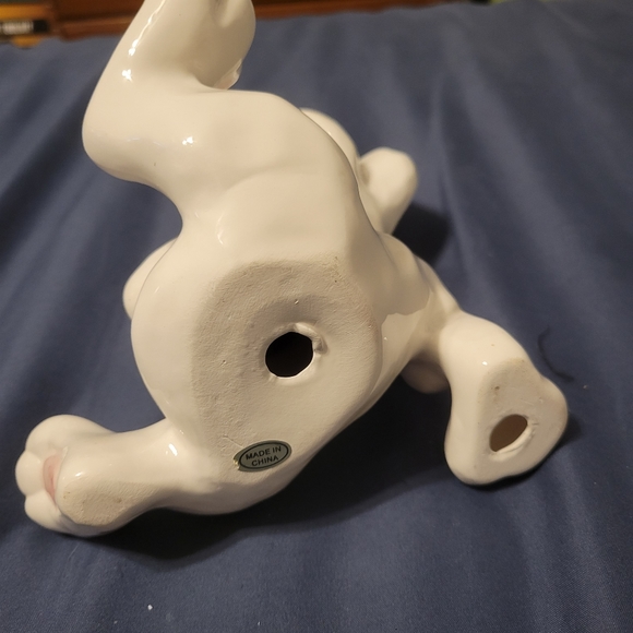 Easter Bunny Rabbit Figurine Statues Playing With Easter Egg - Picture 7 of 7